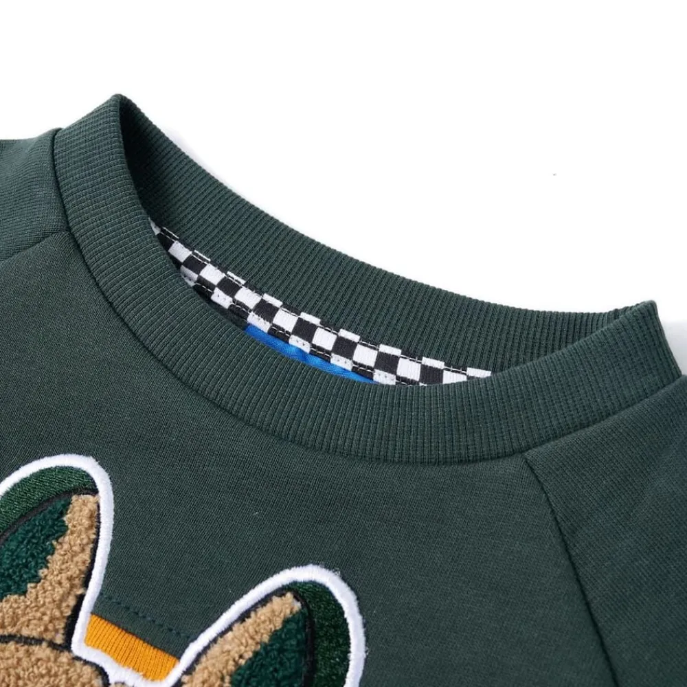 Vêtements & Accessoires-vidaXL Sweatshirt pour enfants vert foncé 104