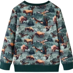 Vêtements & Accessoires-vidaXL Sweatshirt pour enfants vert foncé 92