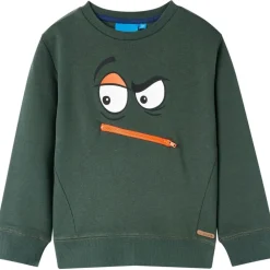 Vêtements & Accessoires-vidaXL Sweatshirt pour enfants vert foncé 92