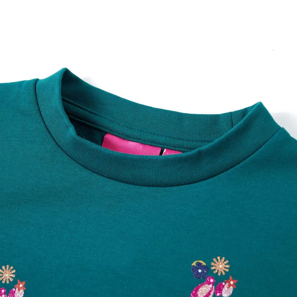 Vêtements & Accessoires-vidaXL Sweatshirt pour enfants foncé 104 Vert