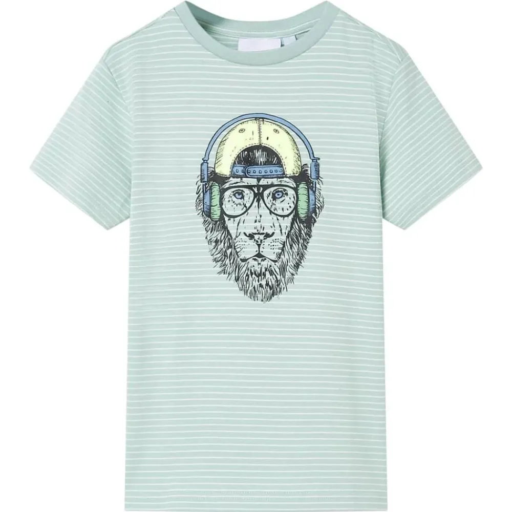 vidaXL T-shirt à rayures pour enfants menthe clair 104