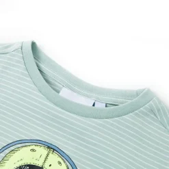 vidaXL T-shirt à rayures pour enfants menthe clair 104