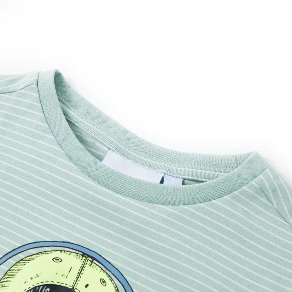 vidaXL T-shirt à rayures pour enfants menthe clair 104