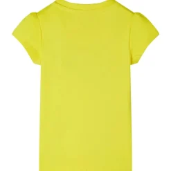 Vêtements & Accessoires-vidaXL T-shirt enfant à manches courtes vif 140 Jaune