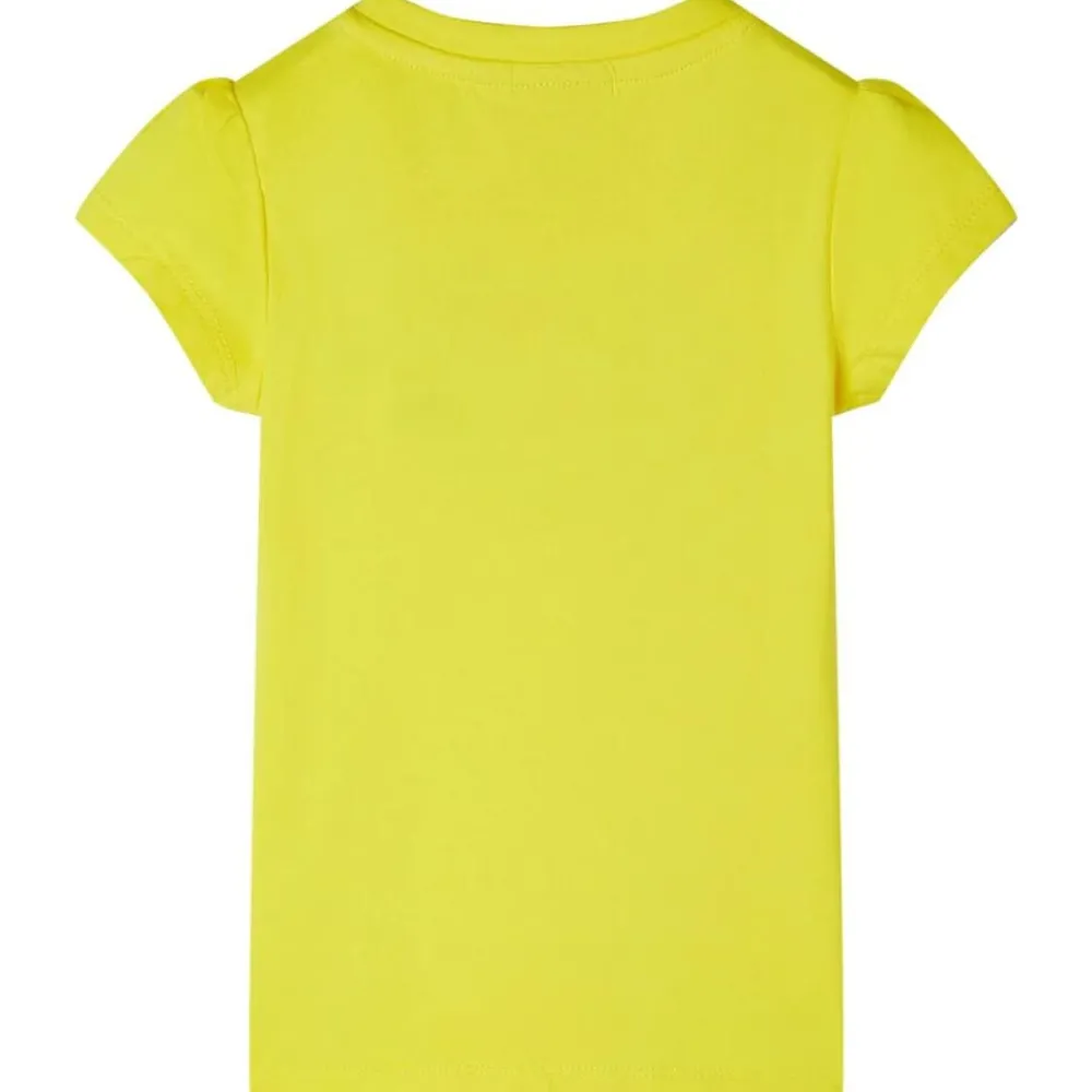 Vêtements & Accessoires-vidaXL T-shirt enfant à manches courtes vif 140 Jaune