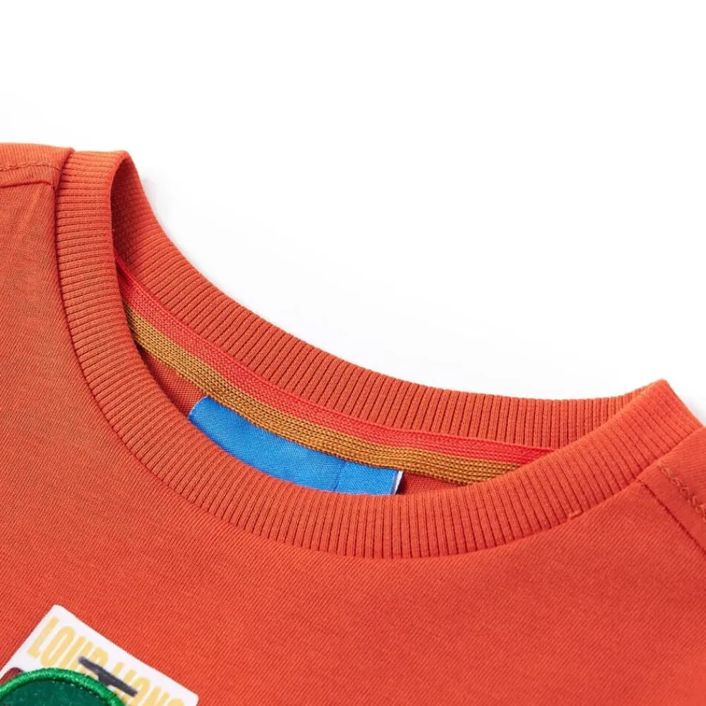 Vêtements & Accessoires-vidaXL T-shirt enfant à manches longues 140 Orange