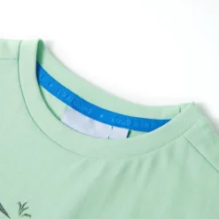 Vêtements & Accessoires-vidaXL T-shirt enfants à manches courtes clair 92 Vert