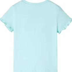 Vêtements & Accessoires-vidaXL T-shirt enfants à manches courtes clair 104 Aqua