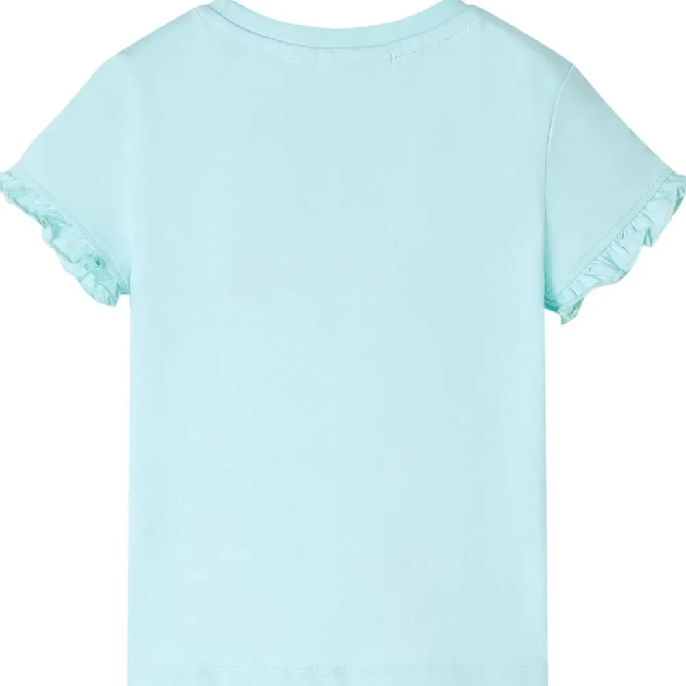 Vêtements & Accessoires-vidaXL T-shirt enfants à manches courtes clair 104 Aqua