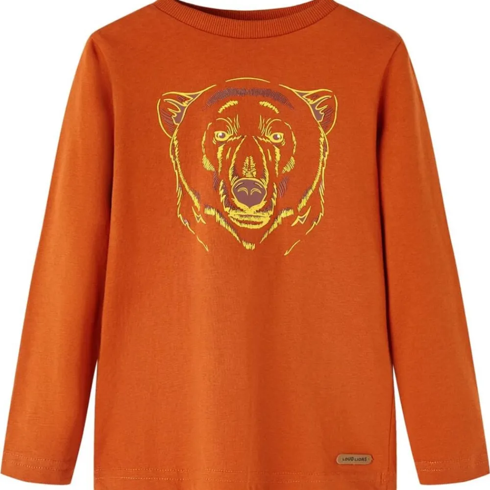 vidaXL T-shirt enfants à manches longues rouille clair 104