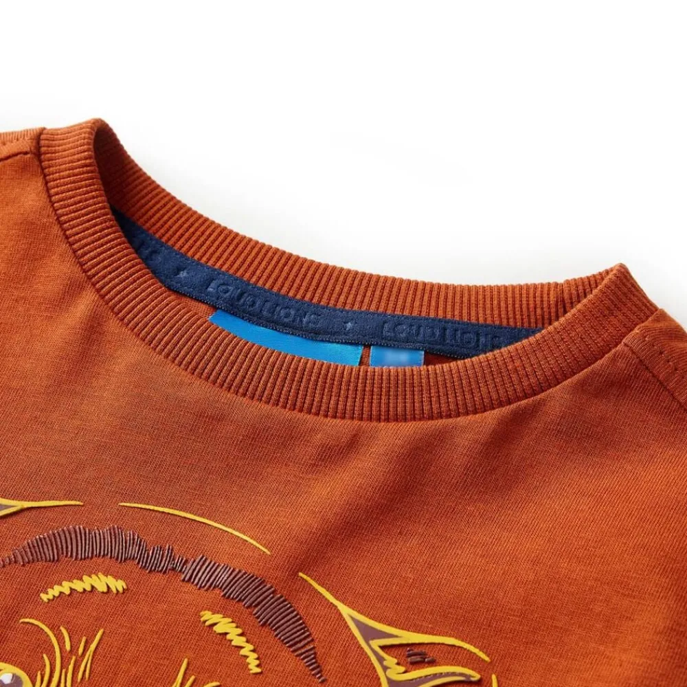 vidaXL T-shirt enfants à manches longues rouille clair 104