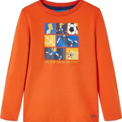 Vêtements & Accessoires-vidaXL T-shirt enfants à manches longues orange 92