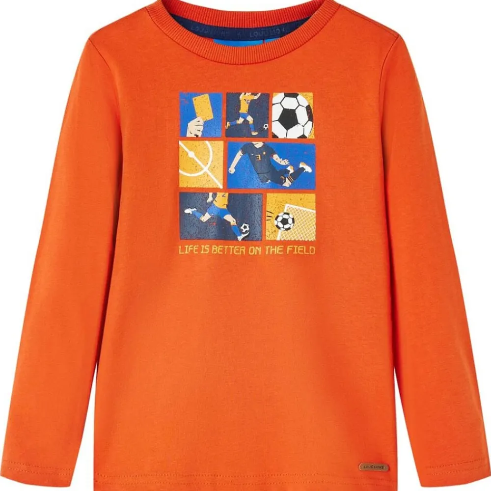 Vêtements & Accessoires-vidaXL T-shirt enfants à manches longues orange 92