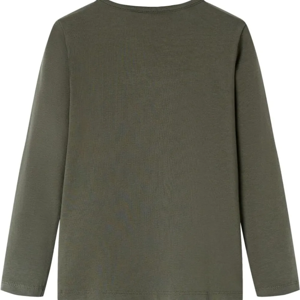 Vêtements & Accessoires-vidaXL T-shirt enfants à manches longues 104 Kaki