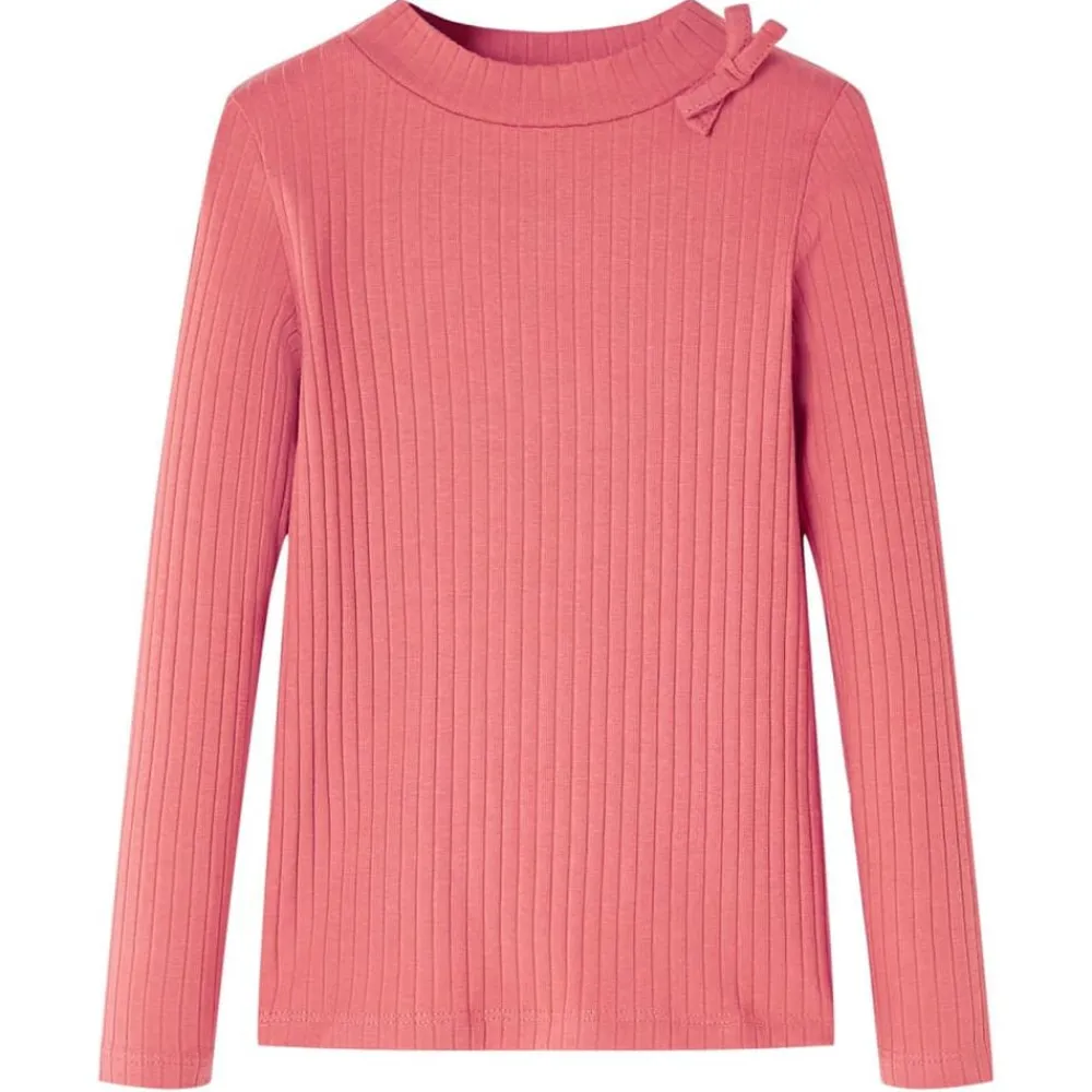 Vêtements & Accessoires-vidaXL T-shirt enfants à manches longues rose vieux 92 vieux rose