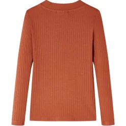 Vêtements & Accessoires-vidaXL T-shirt enfants à manches longues 92 Cognac