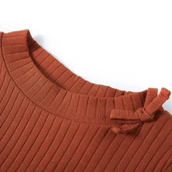 Vêtements & Accessoires-vidaXL T-shirt enfants à manches longues 92 Cognac