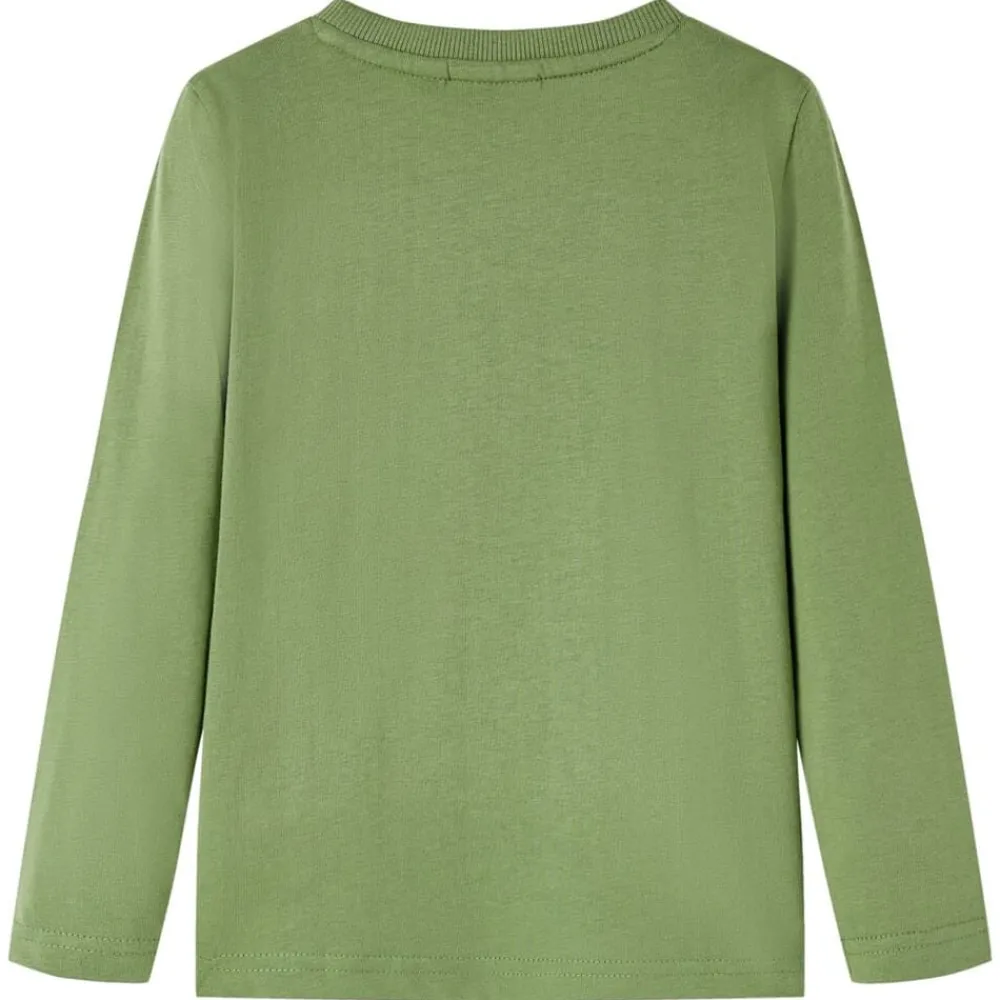 Vêtements & Accessoires-vidaXL T-shirt enfants à manches longues clair 104 Kaki
