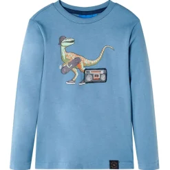 Vêtements & Accessoires-vidaXL T-shirt enfants à manches longues moyen 92 Bleu