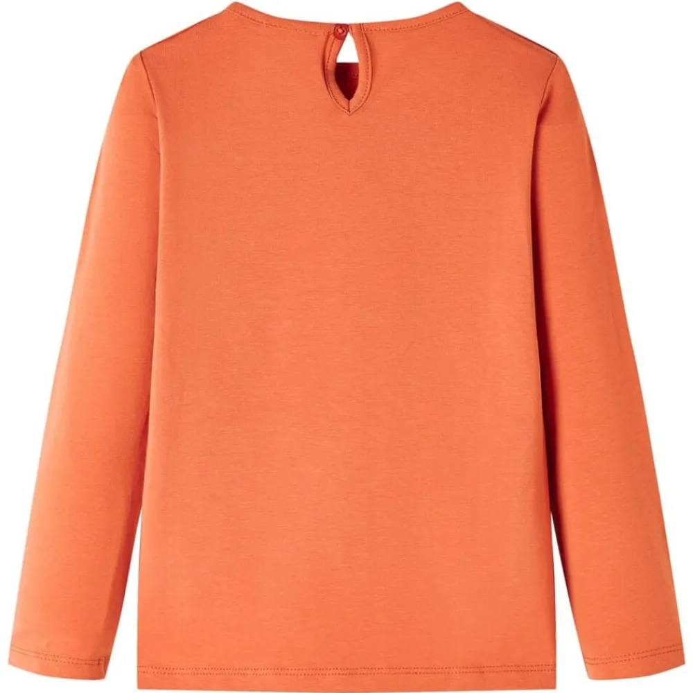 Vêtements & Accessoires-vidaXL T-shirt enfants à manches longues brûlé 116 Orange
