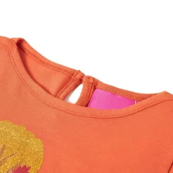 Vêtements & Accessoires-vidaXL T-shirt enfants à manches longues brûlé 116 Orange