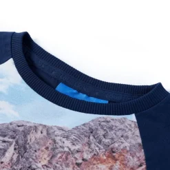 Vêtements & Accessoires-vidaXL T-shirt enfants à manches longues bleu marine 104