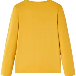Vêtements & Accessoires-vidaXL T-shirt enfants à manches longues foncé 104 Ocre