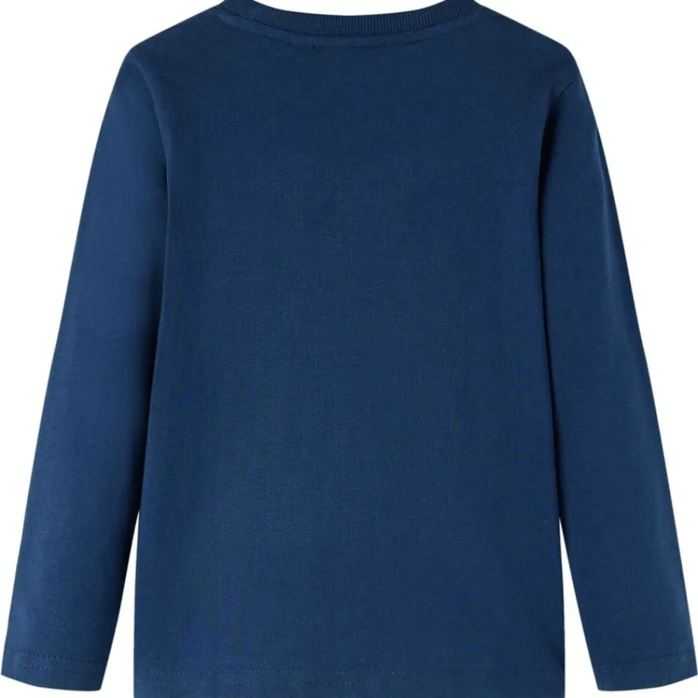 Vêtements & Accessoires-vidaXL T-shirt enfants à manches longues 92 Bleu marine