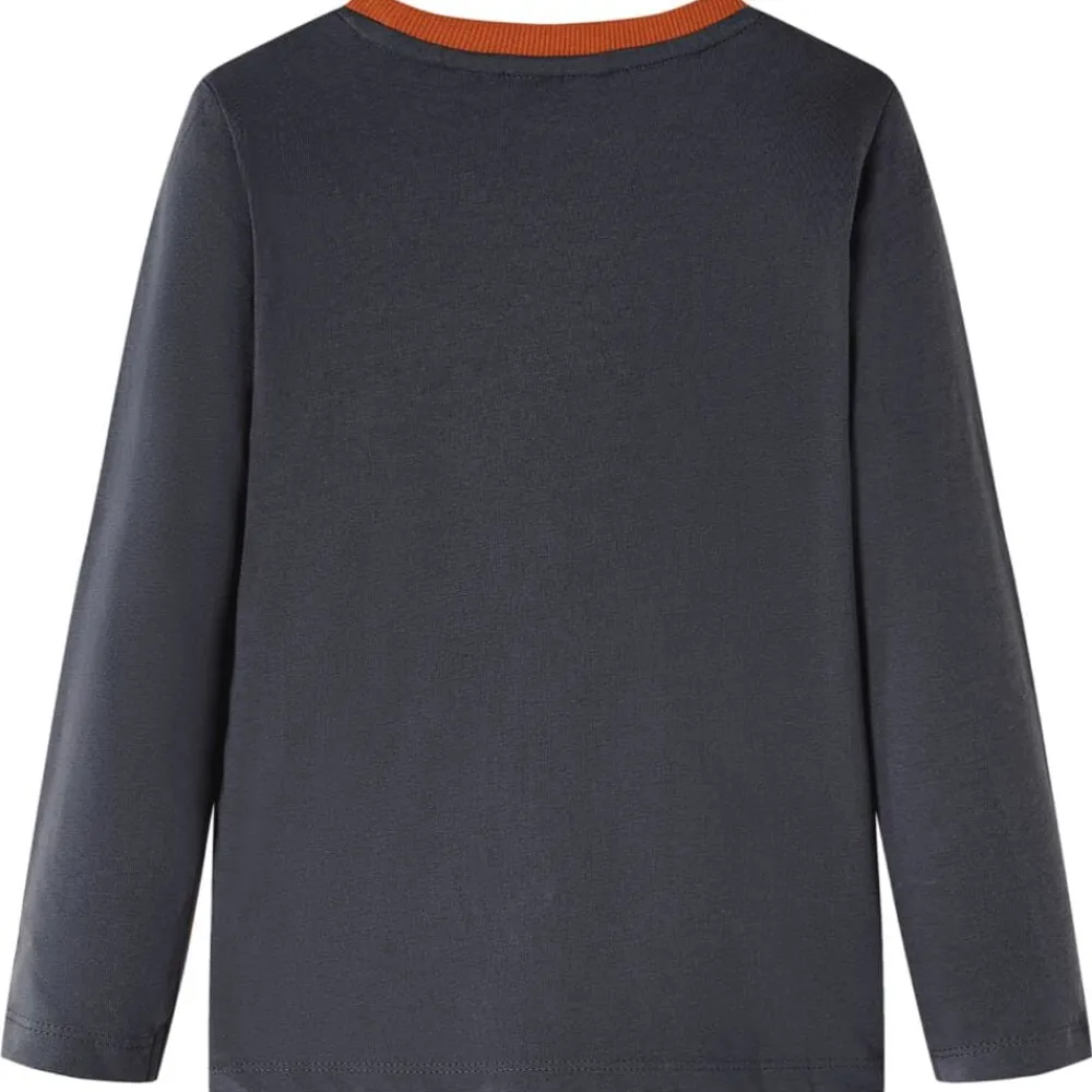 Vêtements & Accessoires-vidaXL T-shirt enfants à manches longues anthracite 92