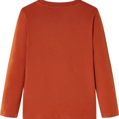 Vêtements & Accessoires-vidaXL T-shirt enfants à manches longues rouille clair 104 Couleur rouille