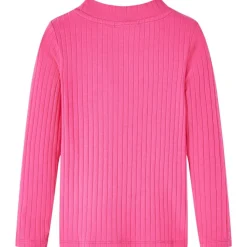 Vêtements & Accessoires-vidaXL T-shirt enfants à manches longues tricot côtelé vif 92 Rose