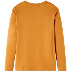 Vêtements & Accessoires-vidaXL T-shirt enfants à manches longues foncé 104 Ocre