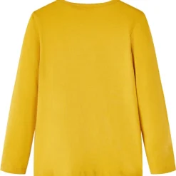 Vêtements & Accessoires-vidaXL T-shirt enfants à manches longues foncé 104 Ocre