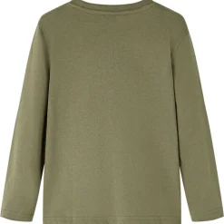 vidaXL T-shirt enfants à manches longues kaki 92