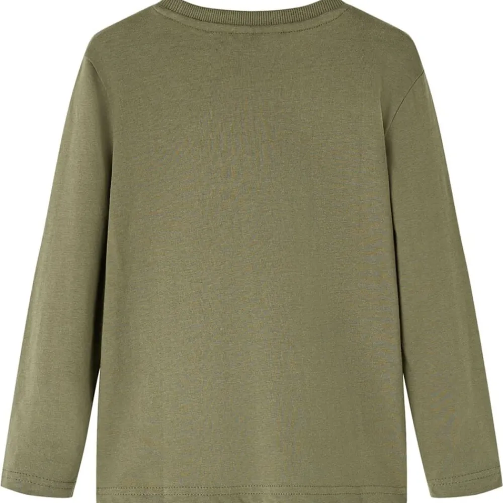 vidaXL T-shirt enfants à manches longues kaki 92