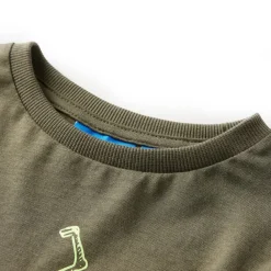 vidaXL T-shirt enfants à manches longues kaki 92