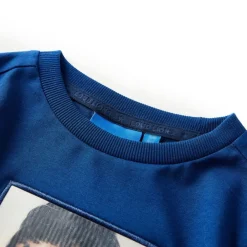 Vêtements & Accessoires-vidaXL T-shirt enfants à manches longues 128 Bleu foncé
