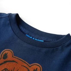 Vêtements & Accessoires-vidaXL T-shirt enfants à manches longues 92 Bleu marine