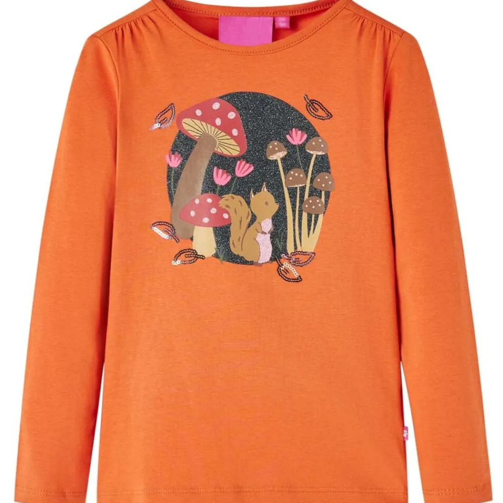 vidaXL T-shirt enfants à manches longues brûlé 92