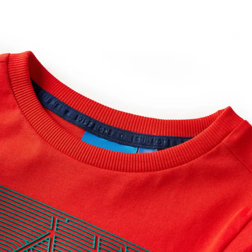 vidaXL T-shirt enfants à manches longues rouge 104