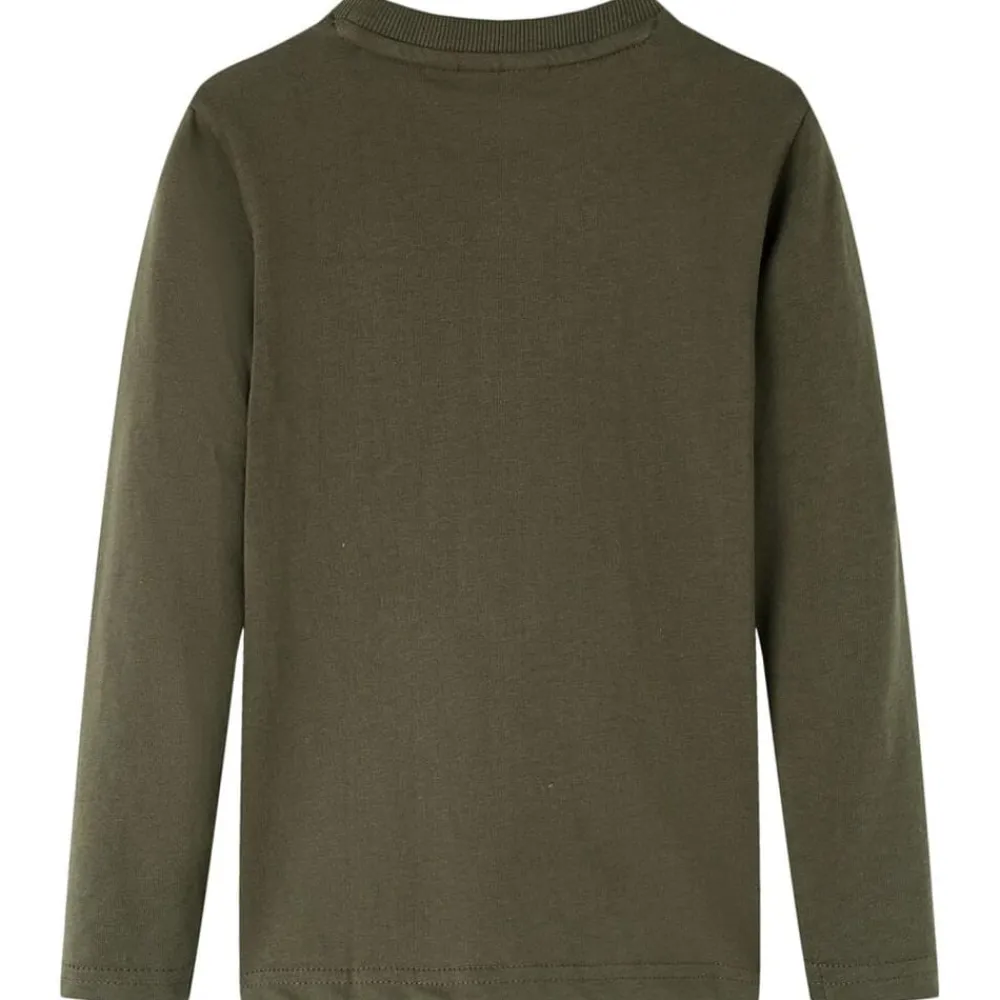 Vêtements & Accessoires-vidaXL T-shirt enfants à manches longues kaki 104