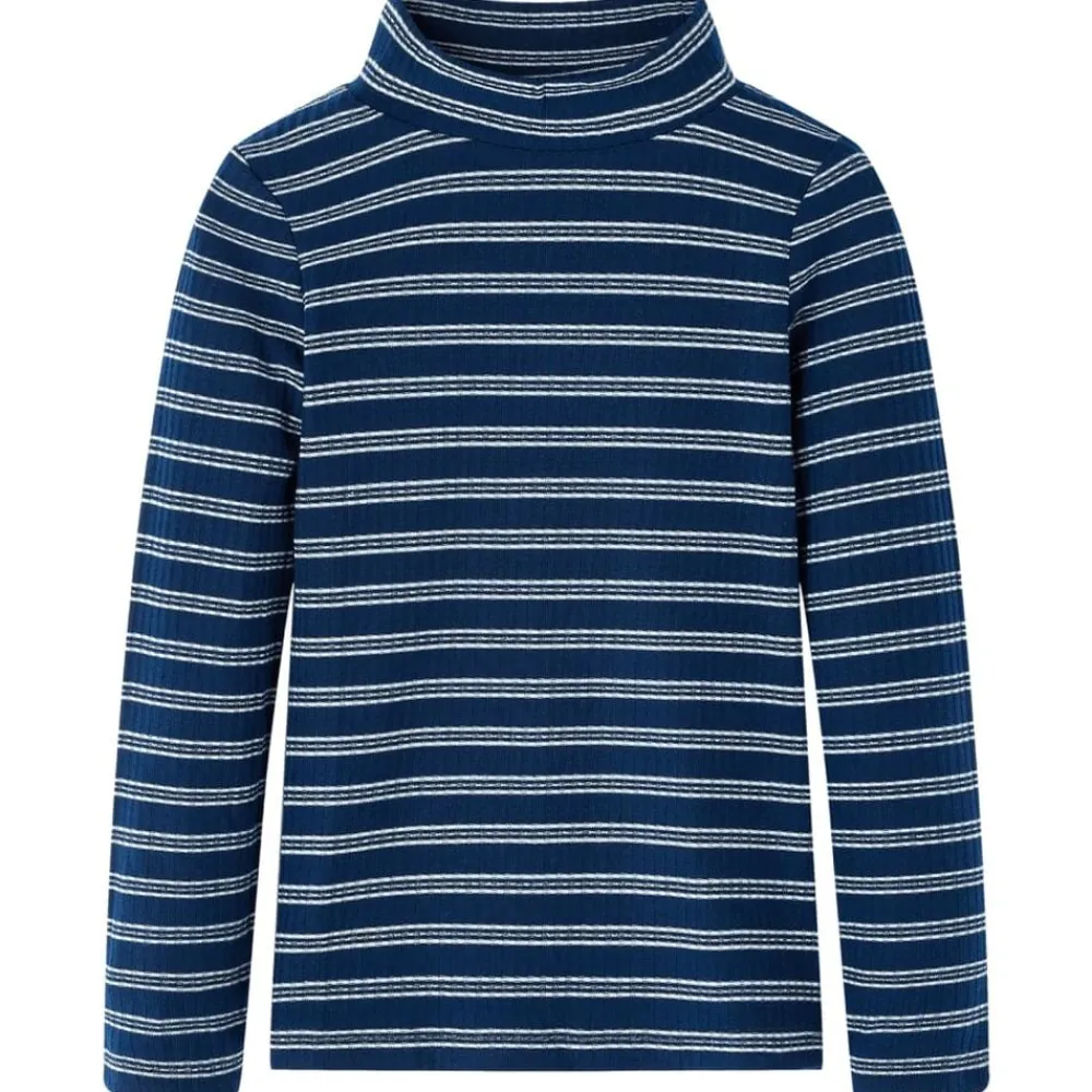 Vêtements & Accessoires-vidaXL T-shirt enfants à manches longues bleu marine 128