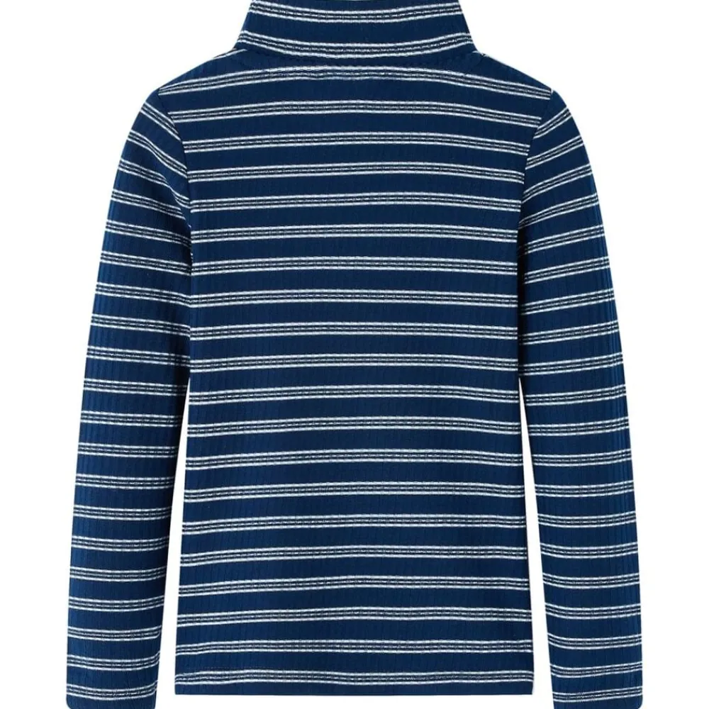 Vêtements & Accessoires-vidaXL T-shirt enfants à manches longues bleu marine 128
