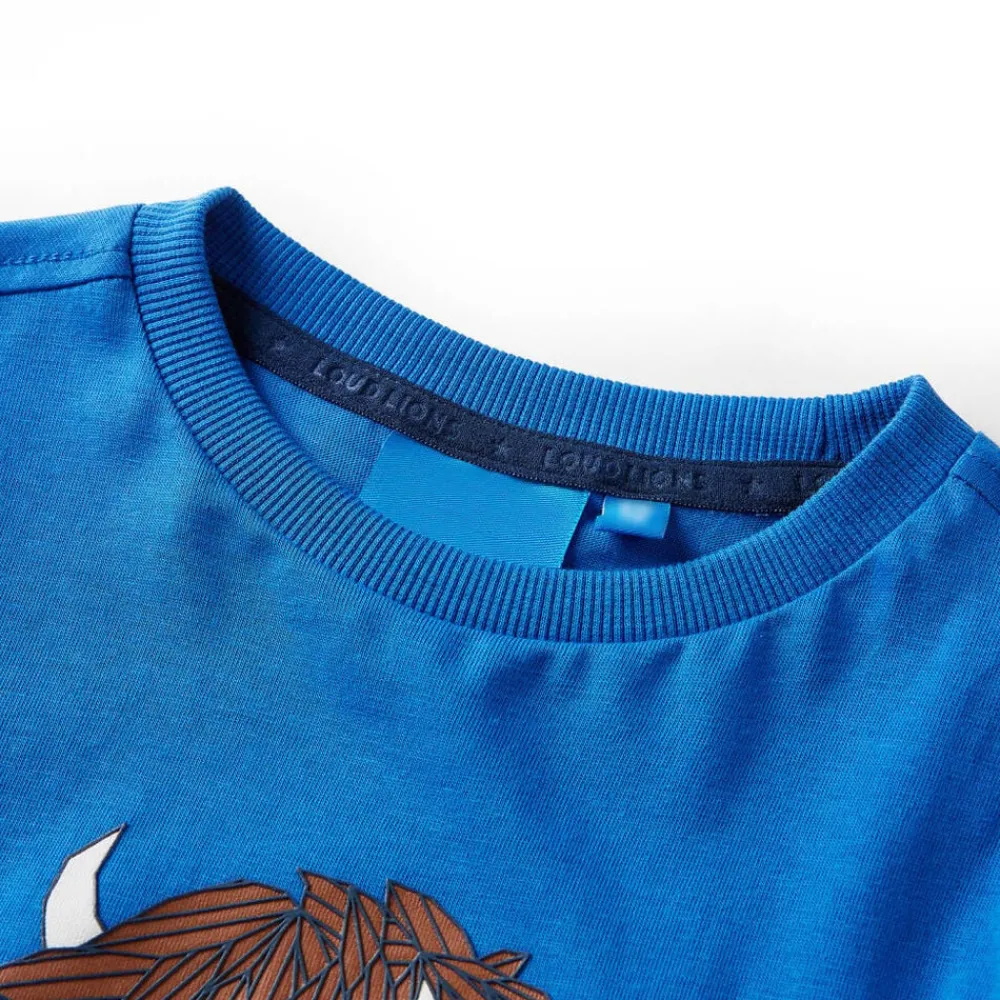 Vêtements & Accessoires-vidaXL T-shirt enfants à manches longues cobalt 116 Bleu