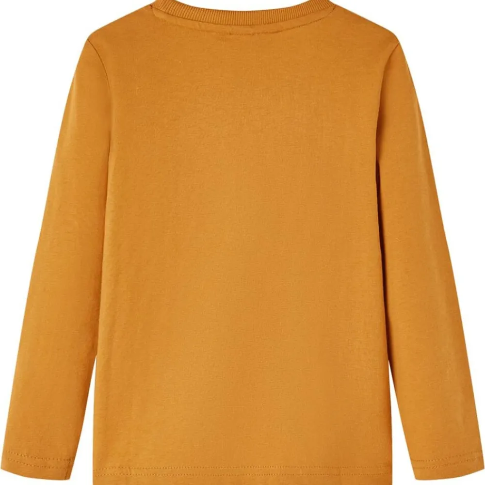 Vêtements & Accessoires-vidaXL T-shirt enfants à manches longues ocre foncé 104