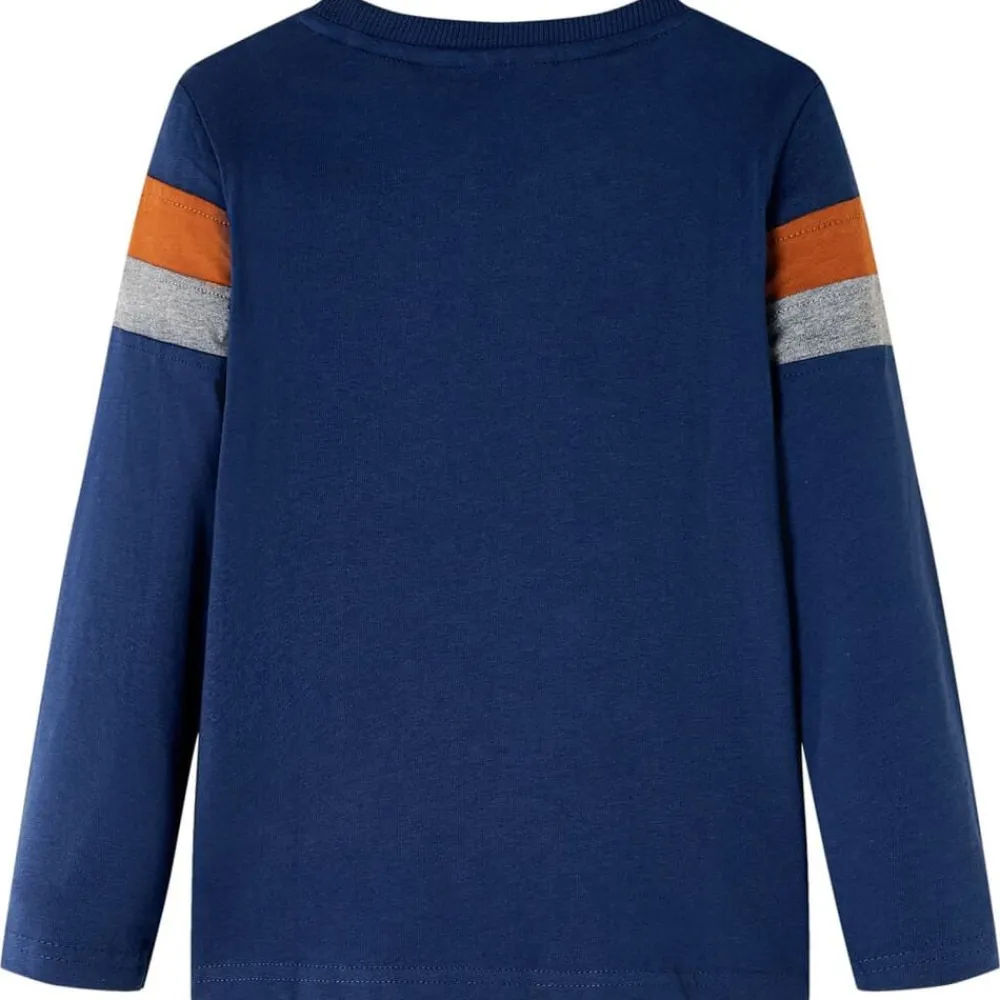 Vêtements & Accessoires-vidaXL T-shirt enfants à manches longues bleu marine 104