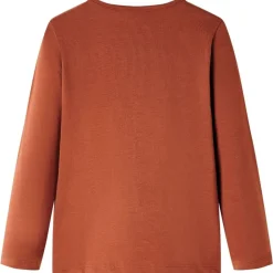 Vêtements & Accessoires-vidaXL T-shirt enfants à manches longues 104 Cognac