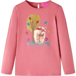 Vêtements & Accessoires-vidaXL T-shirt enfants à manches longues vieux 116 Rose