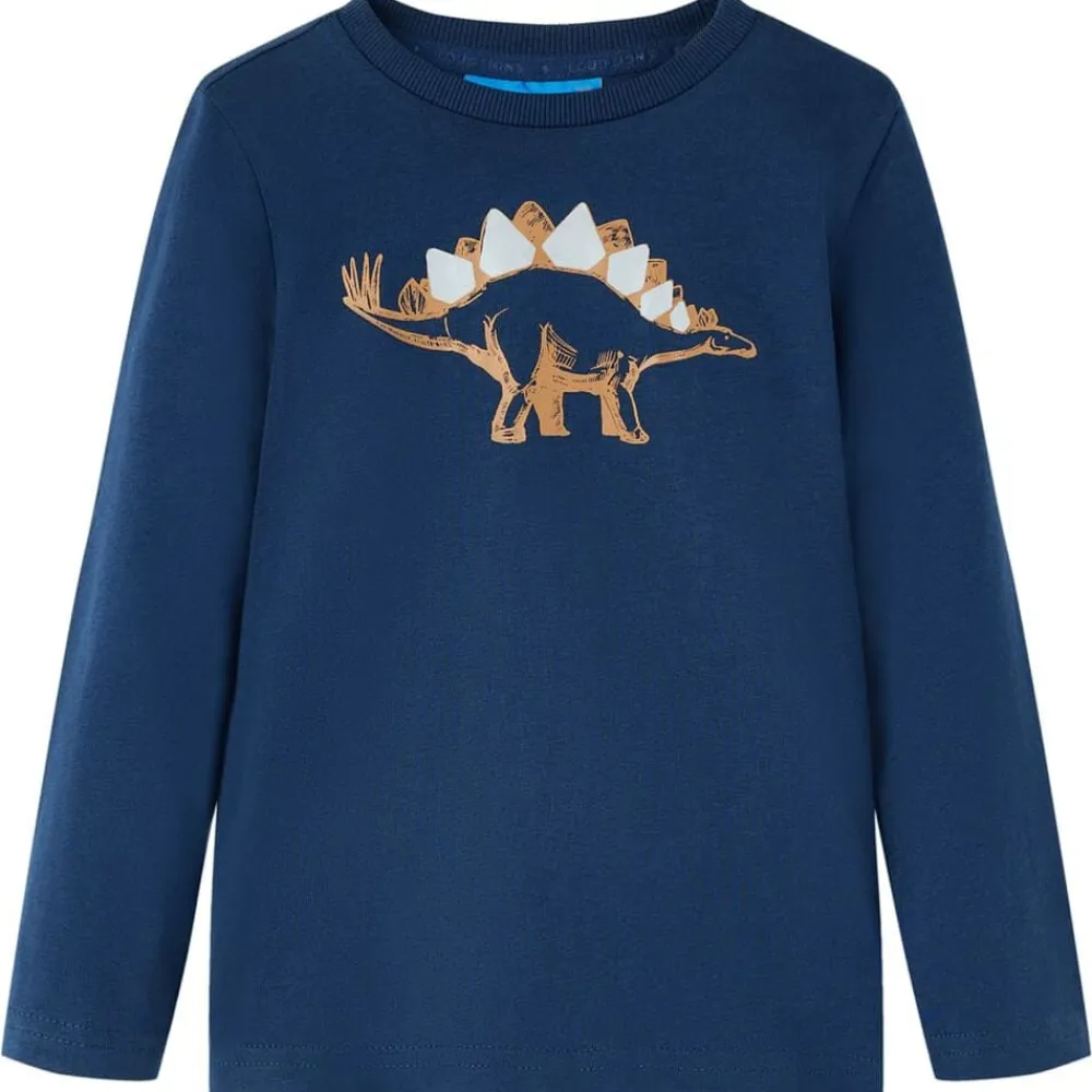 Vêtements & Accessoires-vidaXL T-shirt enfants à manches longues 104 Bleu marine