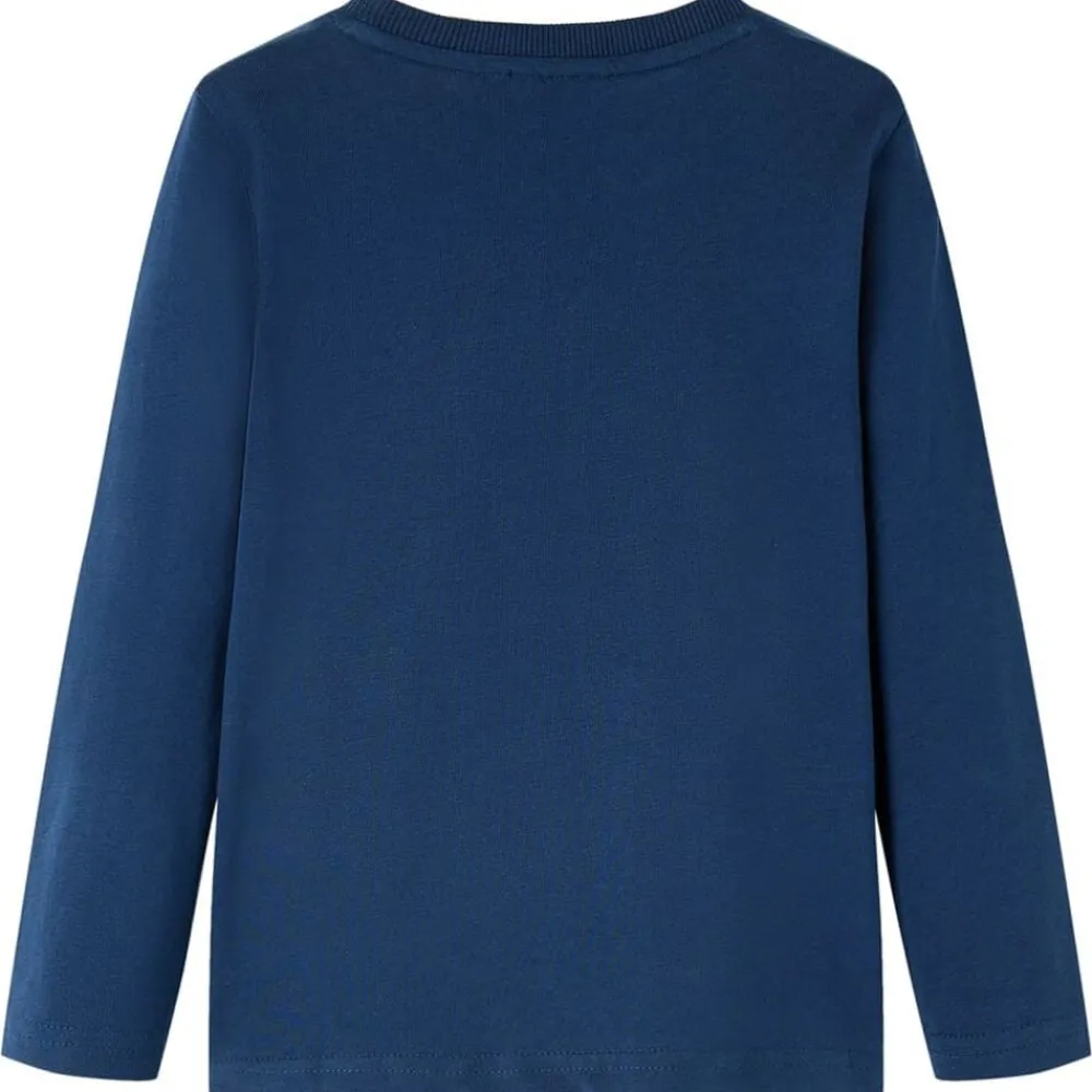 Vêtements & Accessoires-vidaXL T-shirt enfants à manches longues 104 Bleu marine